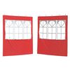 vidaXL Party Tent Sidewall 2 pcs 200 x 195 cm Red PE and Steel