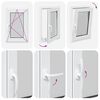 vidaXL Basement Window "RISOR" 50x75 cm Tilt&Turn DIN Right White