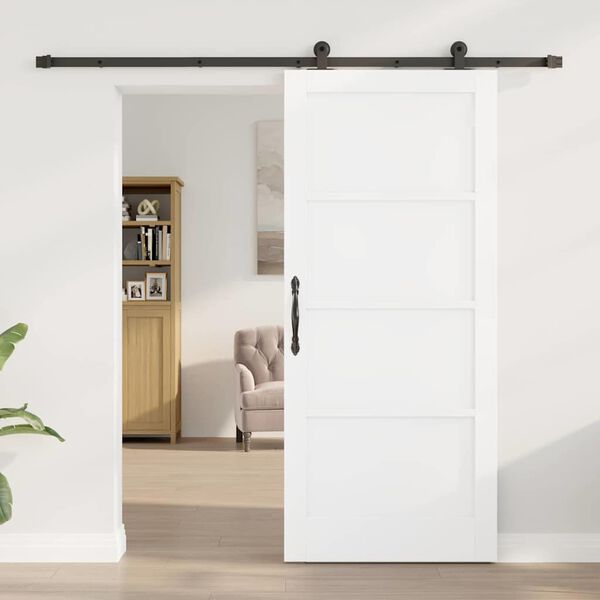 vidaXL Sliding Door ORKDAL White 86 x 198.5 cm Solid Pine Wood