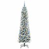 vidaXL Artificial Christmas Tree with 300 LEDs with Stand White 210 cm