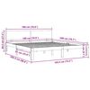 vidaXL Bed Frame without Mattress White 180x200cm Super King Size