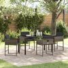 vidaXL Garden Dining Set 5 pcs Grey Poly Rattan