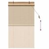 vidaXL Roller Blind with Curtains Manual Brown 80 x 160 cm Bamboo
