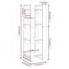 vidaXL Book Cabinet/Room Divider 41x35x125 cm Solid Wood Pine