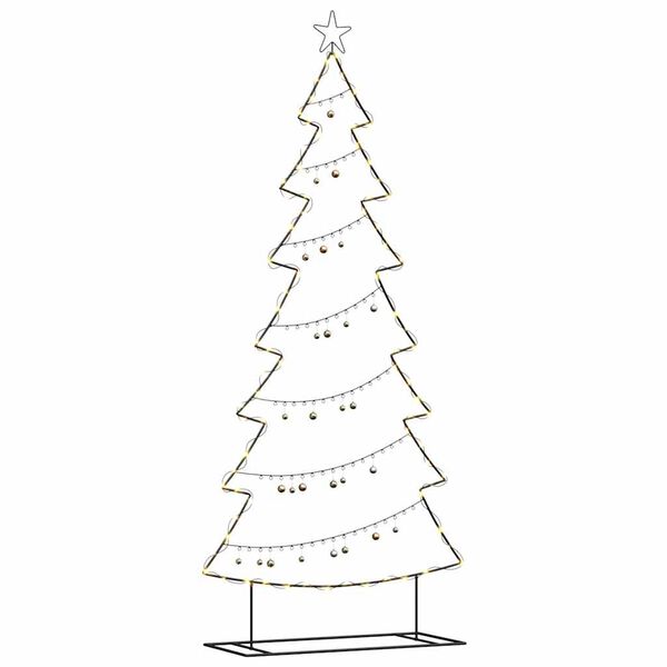 vidaXL Metal Christmas Tree with Stand Black 210 cm Steel