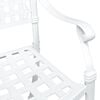 vidaXL Garden Table Set 3 pcs White Cast Aluminium