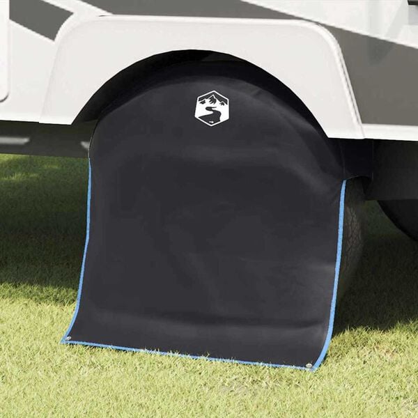 vidaXL Wheel Cover Black and Blue 108 x 76 cm Oxford