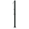 vidaXL Outdoor Solar Shower Black 217 cm PVC and aluminium