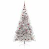 vidaXL Artificial Pre-lit Christmas Tree Silver 210 cm PET