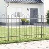 vidaXL Garden Fence 4 pcs Grey 6.8 x 1 m Powder-coated Steel