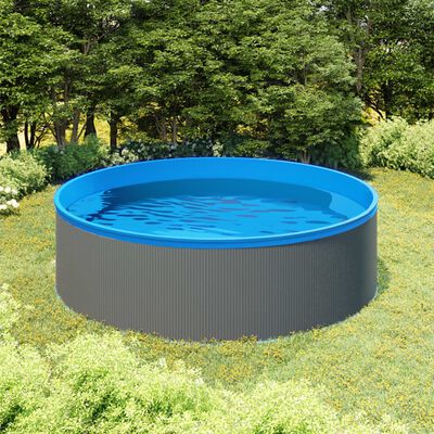 vidaXL Splasher Pool with Hanging Skimmer and Pump 350x90 cm Grey