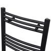 vidaXL Bathroom Heating Towel Rail Radiator Curve 500x764 mm Black