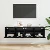vidaXL TV Wall Cabinets Wall-mounted 2 pcs Black Oak 60 x 30 x 30 cm