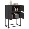 vidaXL Sideboard Black 68.5x38.5x107 cm Steel