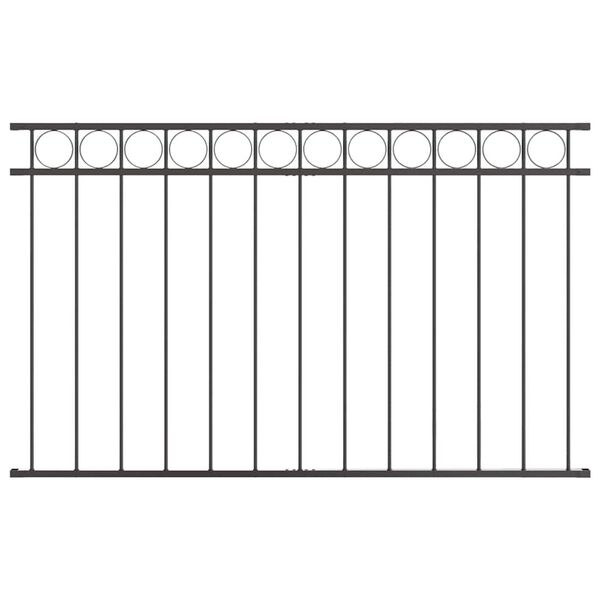 vidaXL Garden Fence Grey Steel