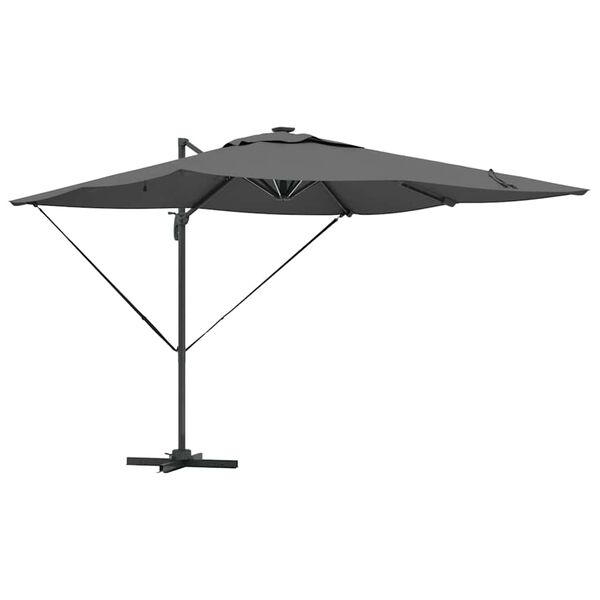 vidaXL Umbrella Anthracite 284 x 286x 270 cm Polyester and Aluminium