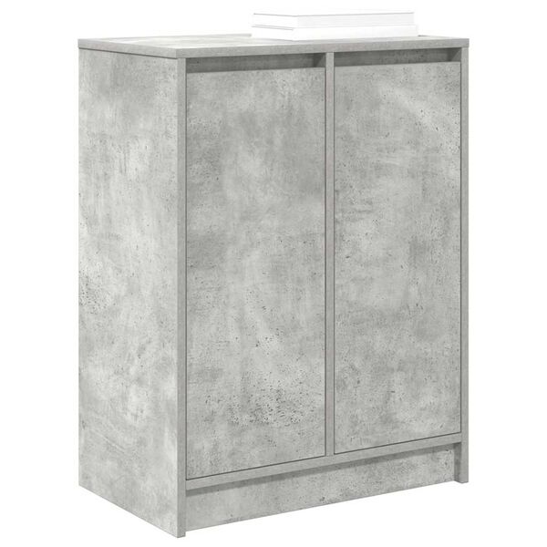 vidaXL Shoe Cabinet Concrete Grey 57x34x76 cm Engineered Wood