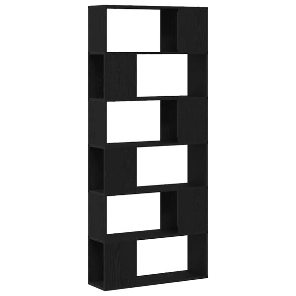 vidaXL TV Cabinet Set Black 80 x 24 x 186 cm Engineered Wood