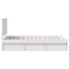 vidaXL Bed Frame with Headboard White 120 x 190 cm Solid Pine Wood
