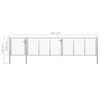vidaXL Garden Gate Steel 500x100 cm Silver