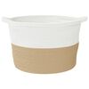 vidaXL Laundry Basket Beige and White &Oslash;60x36 cm Cotton