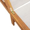 vidaXL Sun Lounger Grey Solid Wood Acacia and Textilene