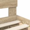 vidaXL Bed Frame with Headboard Sonoma Oak 90 x 200 cm Solid Pine Wood