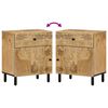 vidaXL Bedside Cabinet 50x33x60 cm Solid Wood Mango