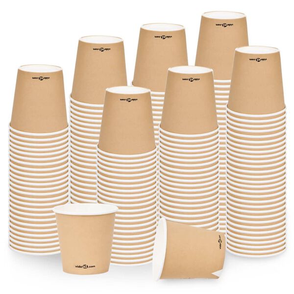 vidaXL Coffee Paper Cups 120 ml 250 pcs Brown