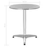 vidaXL Garden Table Silver 60x70 cm Aluminium