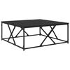 vidaXL Coffee Table Black Oak 100 x 100 x 40 cm Engineered Wood
