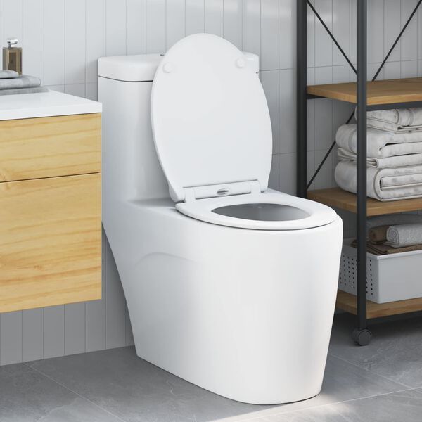 vidaXL Toilet Seat White 47 x 37.5 x 3.8 cm Duroplast