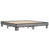 vidaXL Bed Frame without Mattress Grey Sonoma 180x200 cm Super King