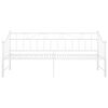 vidaXL Pull-out Sofa Bed Frame without Mattress White Metal 90x200 cm