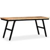 vidaXL Bench Reclaimed Teak and Steel 110x35x45 cm