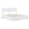 vidaXL Bed Frame with Drawer with Headboard Manual Engineered Wood