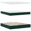vidaXL Ottoman Bed with Mattresses Dark Green 160x200cm Velvet