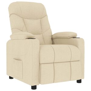 vidaXL Massage Chair Cream Fabric