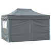 vidaXL Foldable Tent Pop-Up with 4 Side Walls 3x4.5 m Anthracite