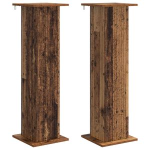 vidaXL Plant Stand 2 pcs Old Wood 30.5 x 30 x 100.5 cm Engineered Wood