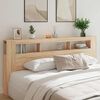 vidaXL LED Headboard Sonoma Oak 220x18.5x103.5 cm Engineered Wood