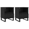 vidaXL Bed Cabinet Black Oak 40 x 35 x 50 cm Engineered Wood