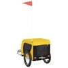vidaXL Pet Bike Trailer Yellow and Black Oxford Fabric and Iron