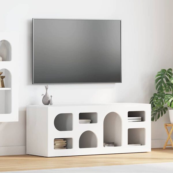 vidaXL TV Cabinet White 100 x 35 x 40 cm Engineered Wood