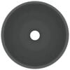 vidaXL Luxury Wash Basin Round Matt Dark Grey 40x15 cm Ceramic