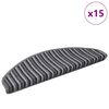vidaXL Self-adhesive Stair Mats 15 pcs Grey 65 x 21 x 4 cm