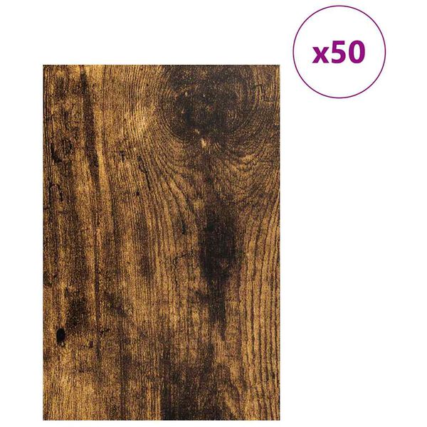 vidaXL Decor Panels 50 pcs Smoked Oak 40 x 60 x 0.27 cm
