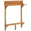 vidaXL Bar Table | Natural wood | Solid acacia wood | Medium | Footrest