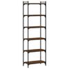 vidaXL Bookcase 6-Tier Brown Oak 60x30x188 cm Engineered Wood