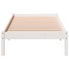 vidaXL Extra Long Bed Frame without Mattress White 90x220 cm Solid Wood Pine